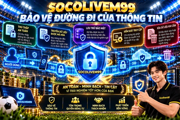 SocoliveM99 bảo vệ đường đi của thông tin từ thu thập, truyền tải đến lưu trữ dữ liệu SocoliveM99 bảo vệ đường đi của thông tin từ thu thập, truyền tải đến lưu trữ dữ liệu